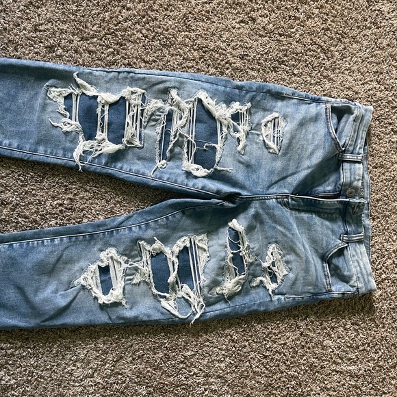 womens patched size 10 american eagle jeans - Picture 5 of 14